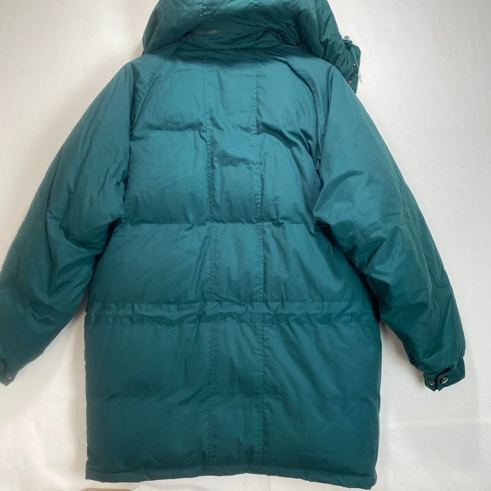 VTG Outdoor‎ Exchange Down Feather Parka Jacket Mens Medium Teal Green Hooded